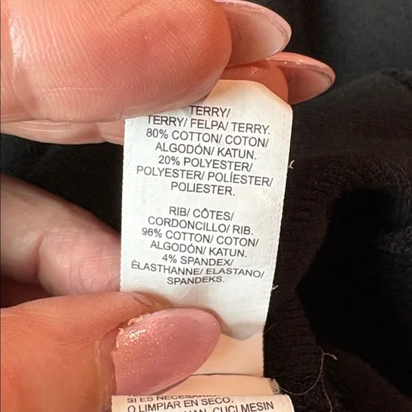 Lucky Brand long sweatshirt sweater cardigan button two pocket cotton terry L - Picture 8 of 9